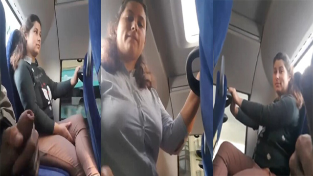 Woman Helped A Hoyny Boy On Backseat Of A Running Bus