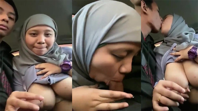 Hijabi Chubby Gf  Sucking Dick In Car Fucked Hard