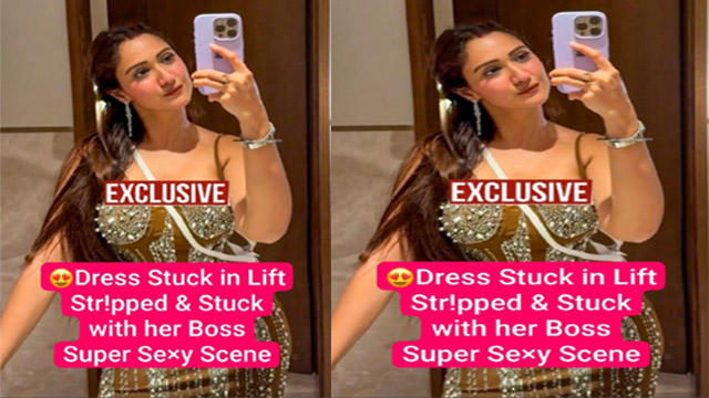 Actress Latest Most Exclusive Viral Scene Dress Stuck in Lift her Boss Super Sexy Scene