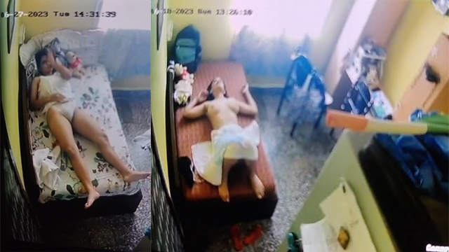 Home Alone Girl Nude Having Fun At Room