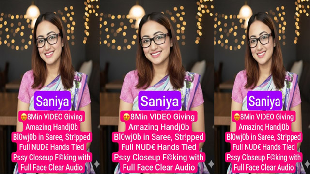 Indian Nri Saniya Giving Handjob Blowjob – in Saree Closeup Fucking – with Full Face Clear Audio